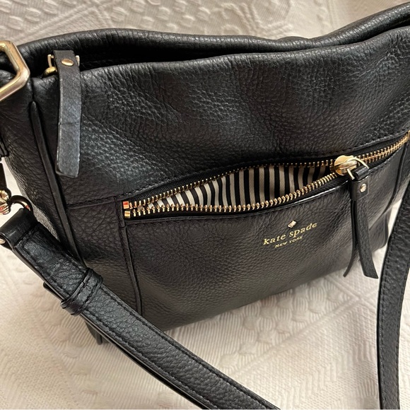Kate Spade Black Pebbled 100% Cow Leather Crossbody Bag - Picture 6 of 15